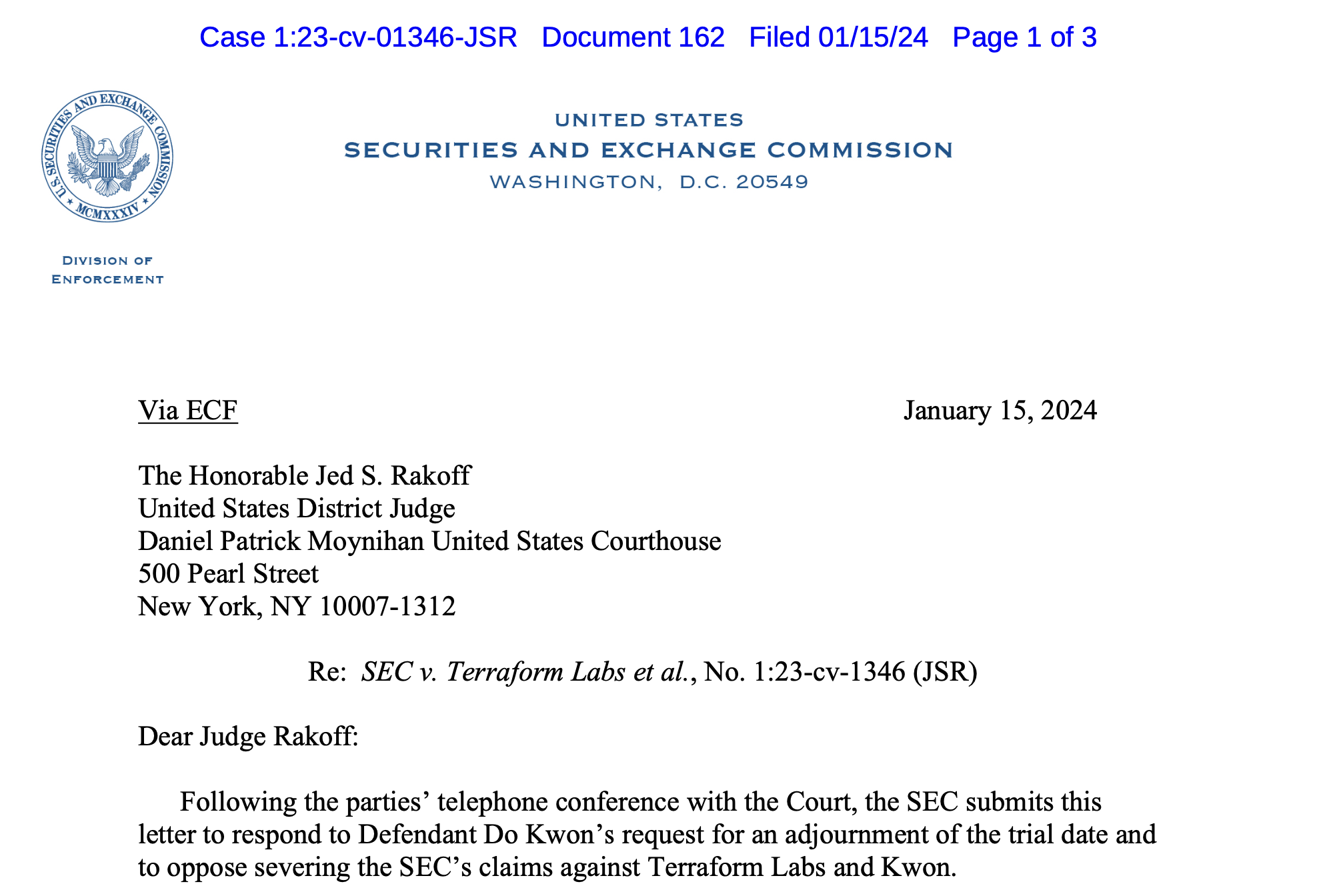 SEC joins Do Kwon’s request to start trial after extradition to US