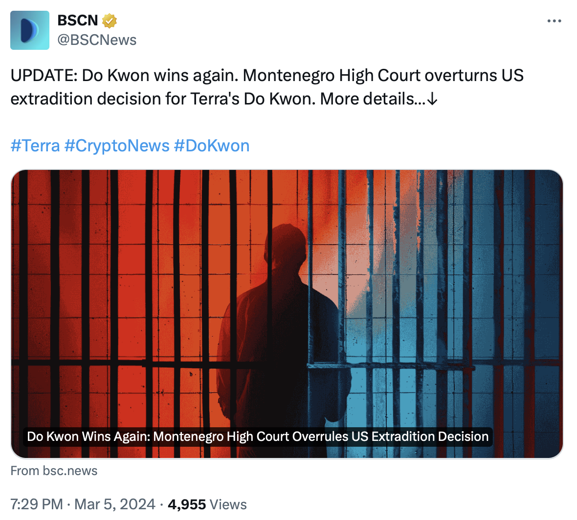 Montenegro High Court may extradite Do Kwon to South Korea after appeal — Report