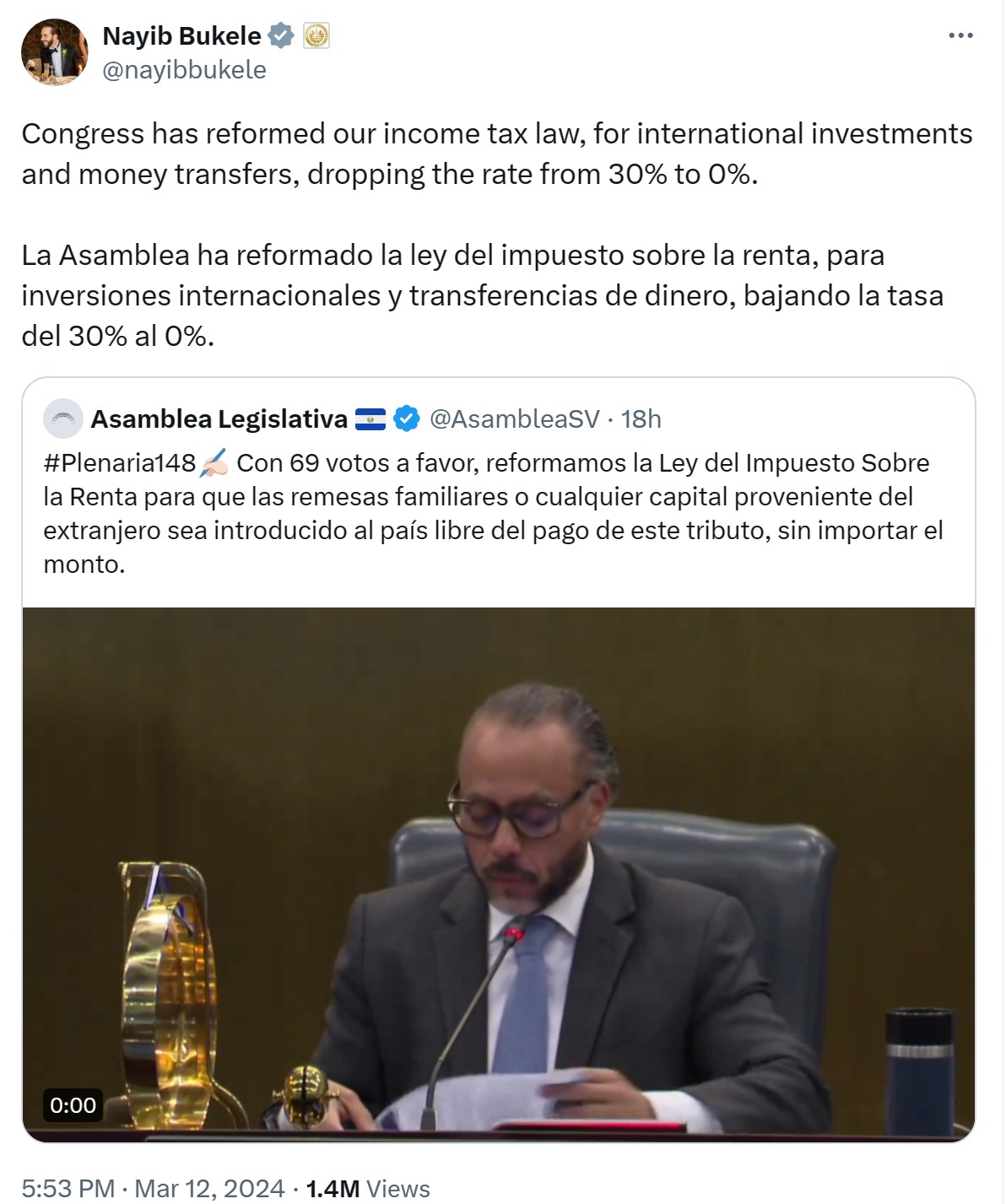 El Salvador drops income tax for foreign investments and remittances