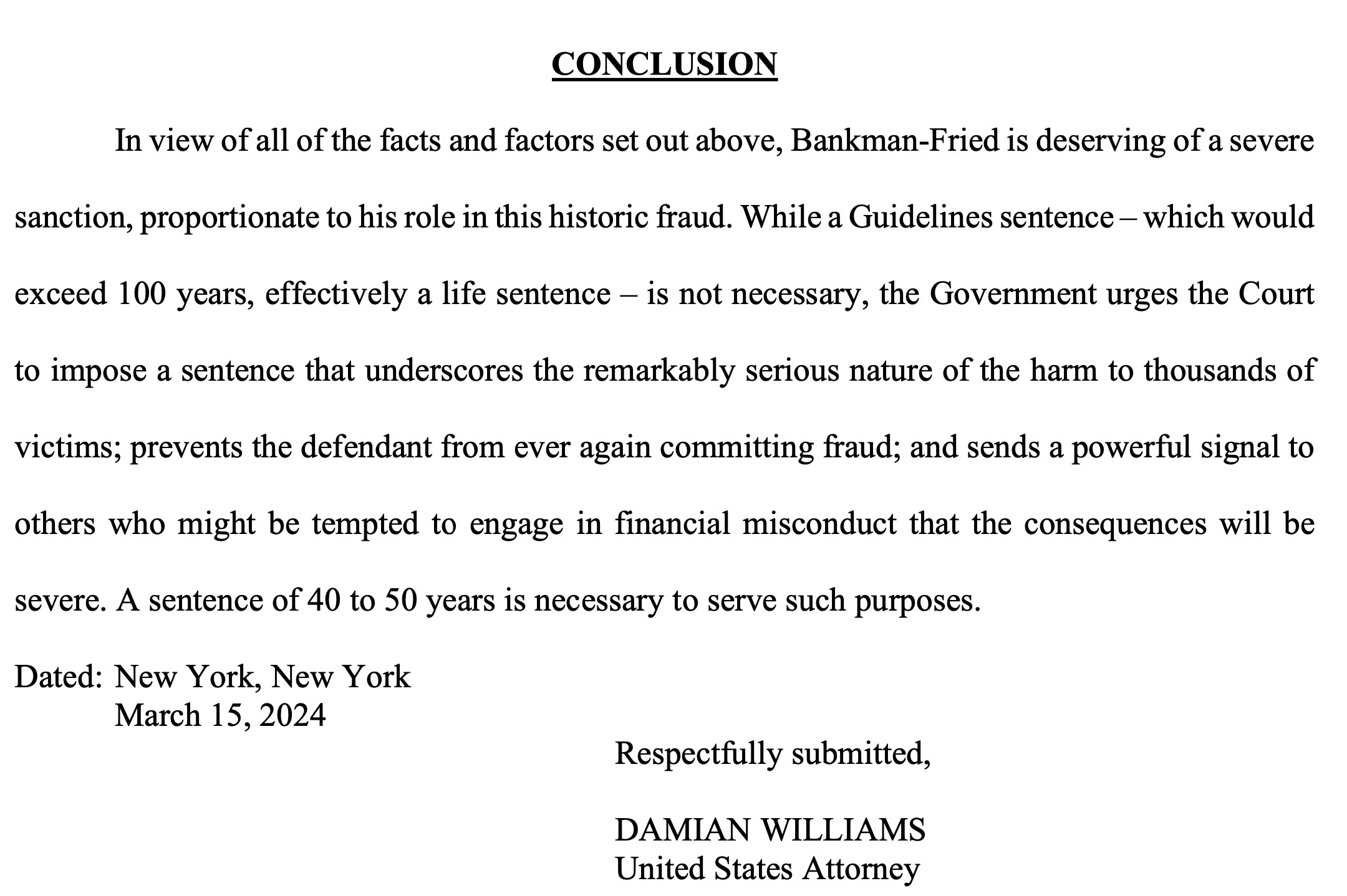 Prosecutors want $11B judgment, 40–50 years in prison for Sam Bankman-Fried