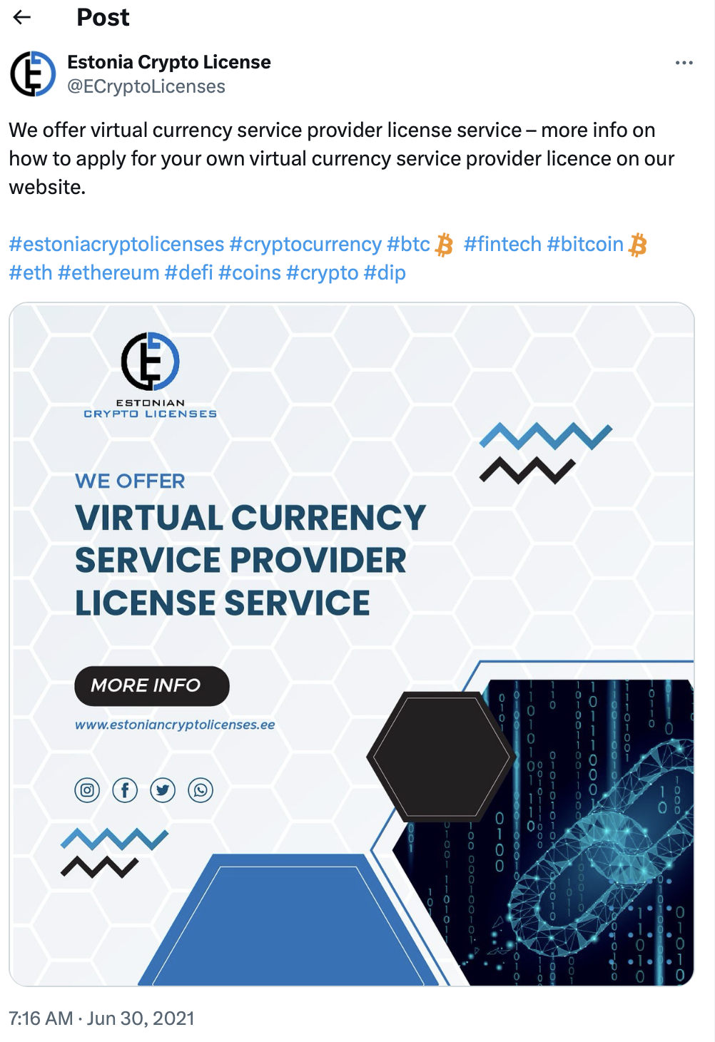 Crypto service provider regulations set out in Estonian bill