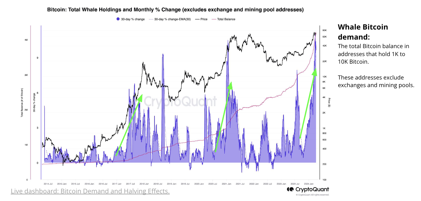 Bitcoin halving price influence ‘diminished,’ demand now key driver — CryptoQuant