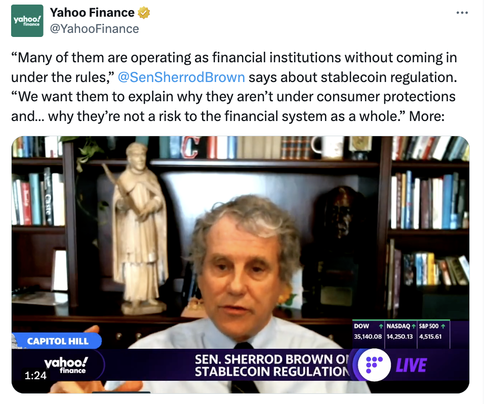 Senate Banking Committee chair wants to combine stablecoin bill to boost chance of passage