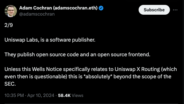 SEC targets Uniswap Labs, raising concerns over open-source code liability