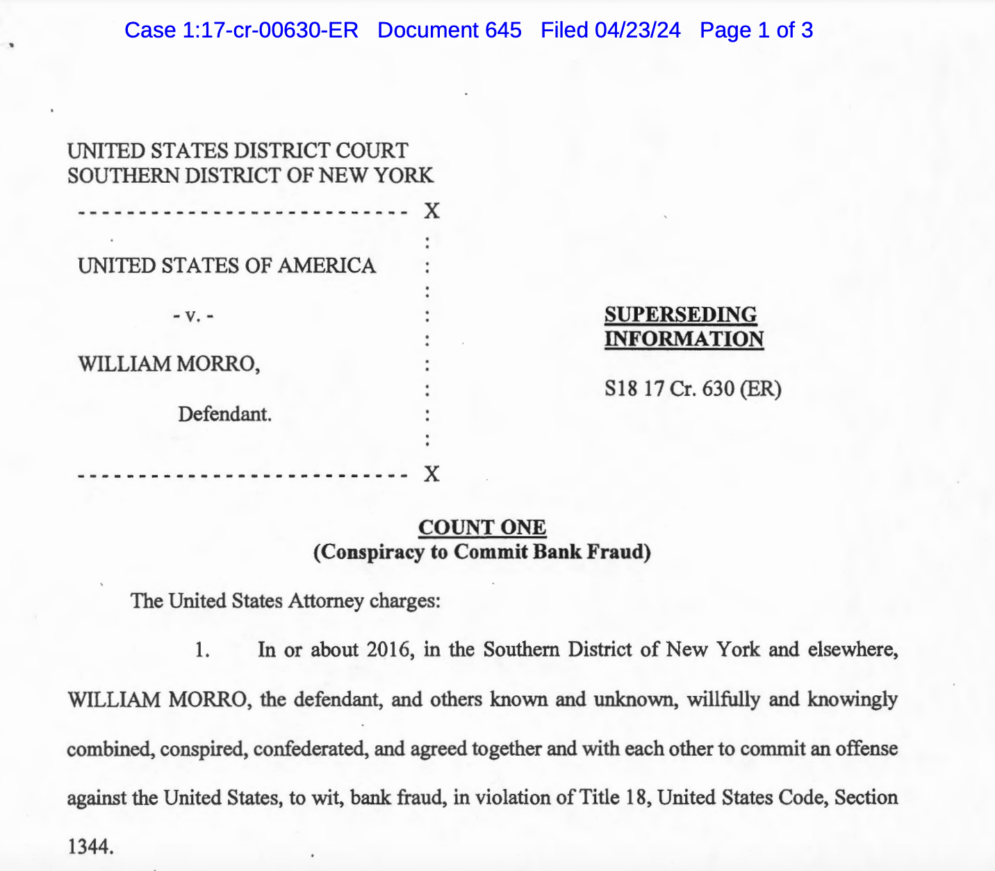 US authorities arrest and charge new figure in OneCoin scheme — Who is William Morro?