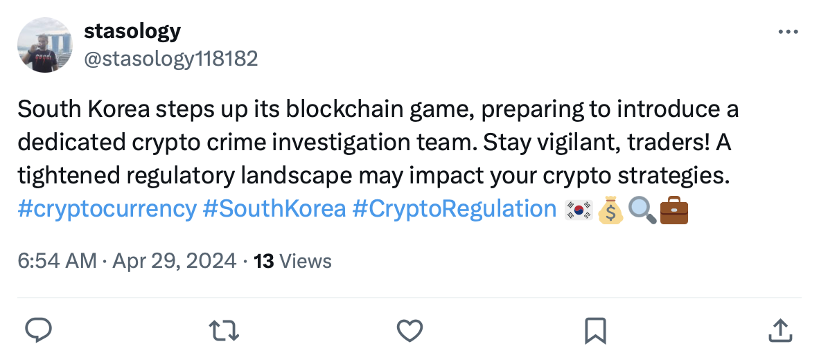 South Korea looks to upgrade status of crypto crime unit