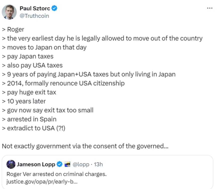 Crypto veterans call out DOJ for targeting Roger Ver a decade after he left US