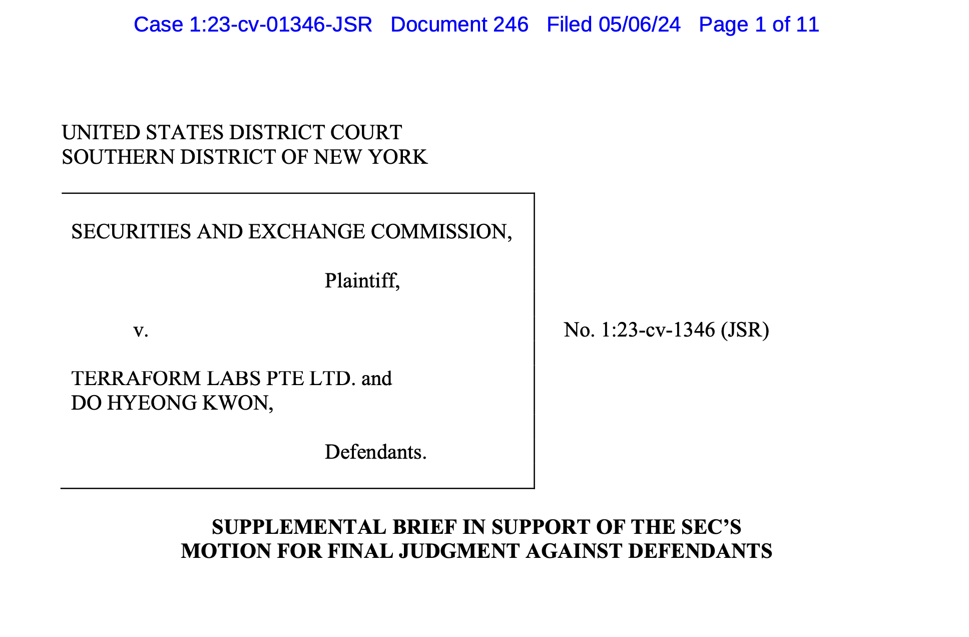 SEC pushes back against Terraform’s claims fraud happened outside US
