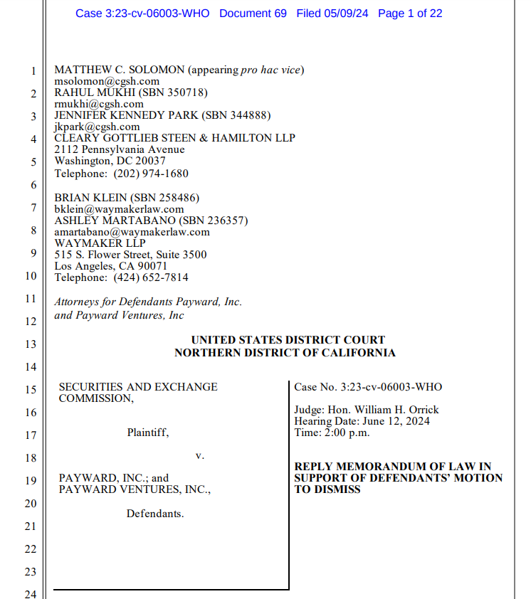 Kraken counters SEC’s legal interpretation in dismissal motion