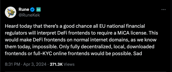 DeFi may struggle to stay decentralized after new EU law