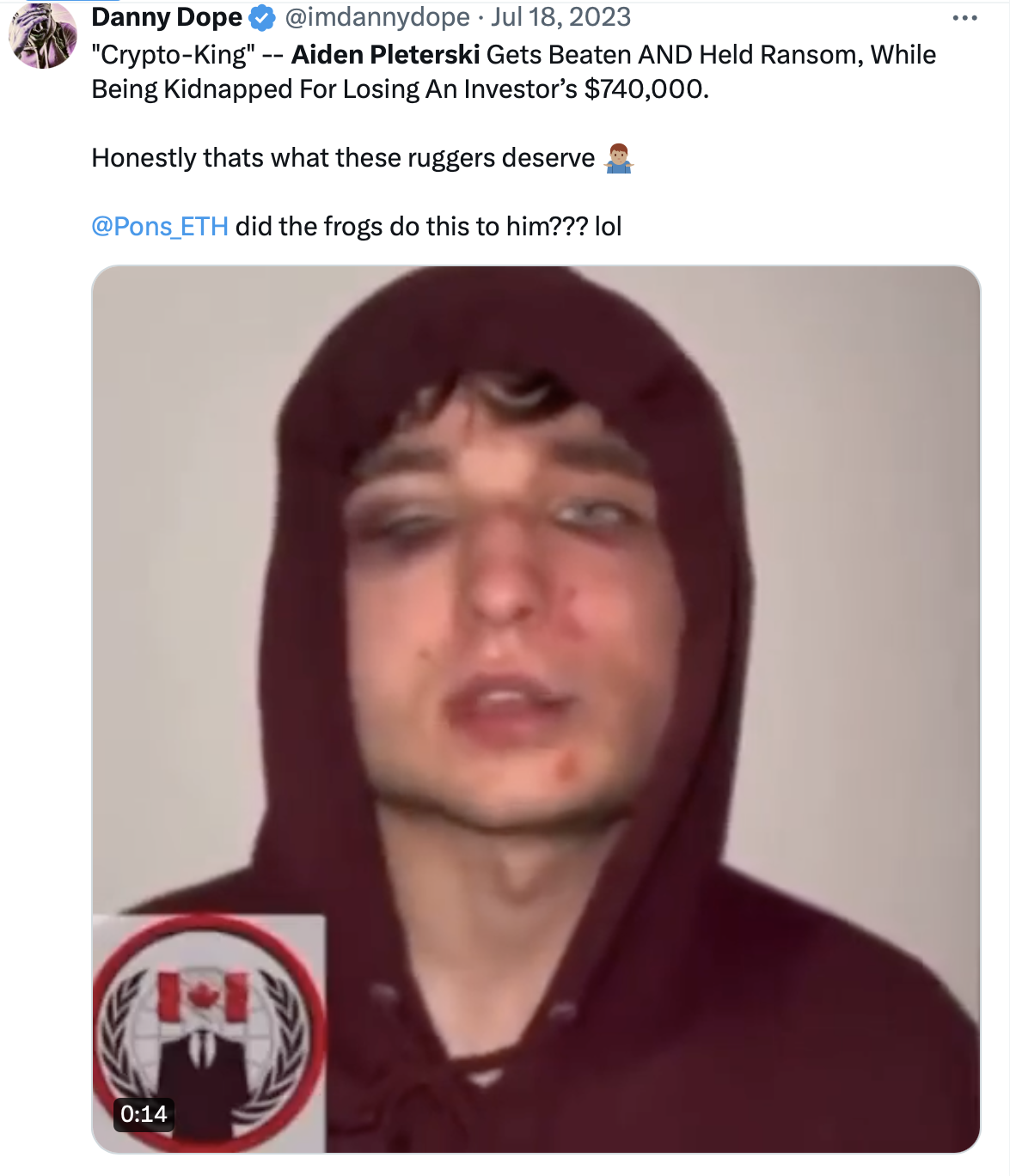 ‘Crypto King’ Aiden Pleterski faces fraud, money laundering charges