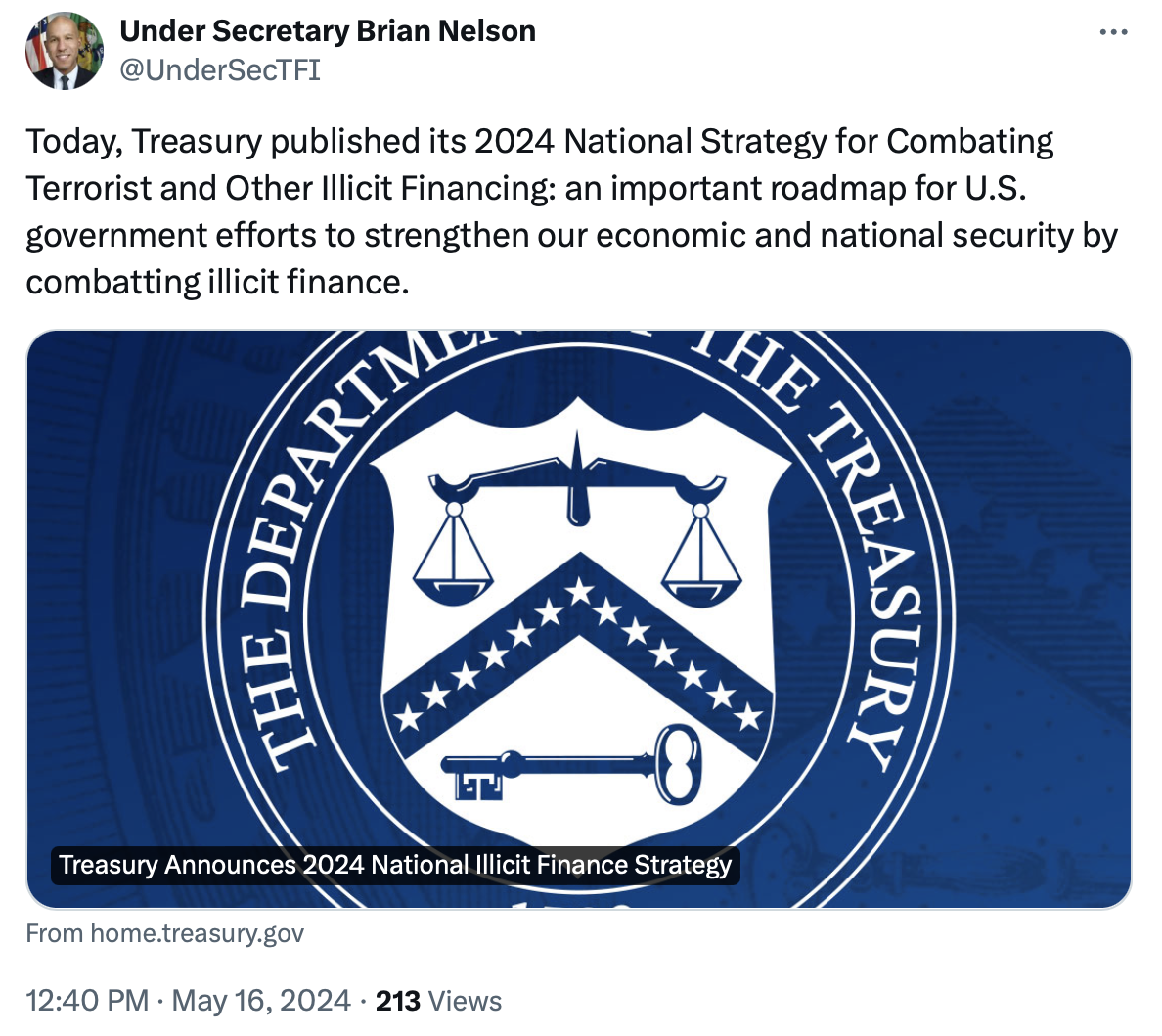 US Treasury strategy would tighten virtual asset regulations, increase AI use