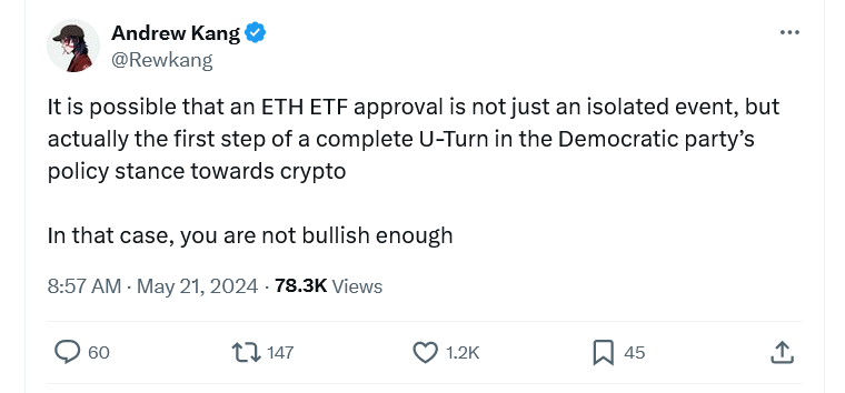 ‘Winter is over’ — Bullishness returns in wake of Ether ETF anticipation