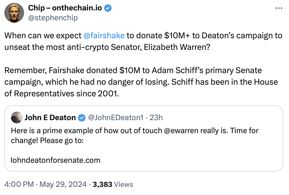 US pro-crypto super PAC Fairshake gets $25M from Andreessen Horowitz