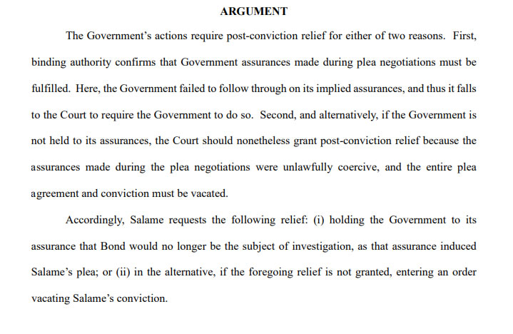 Ryan Salame seeks to void guilty plea, says fed didn’t keep promise
