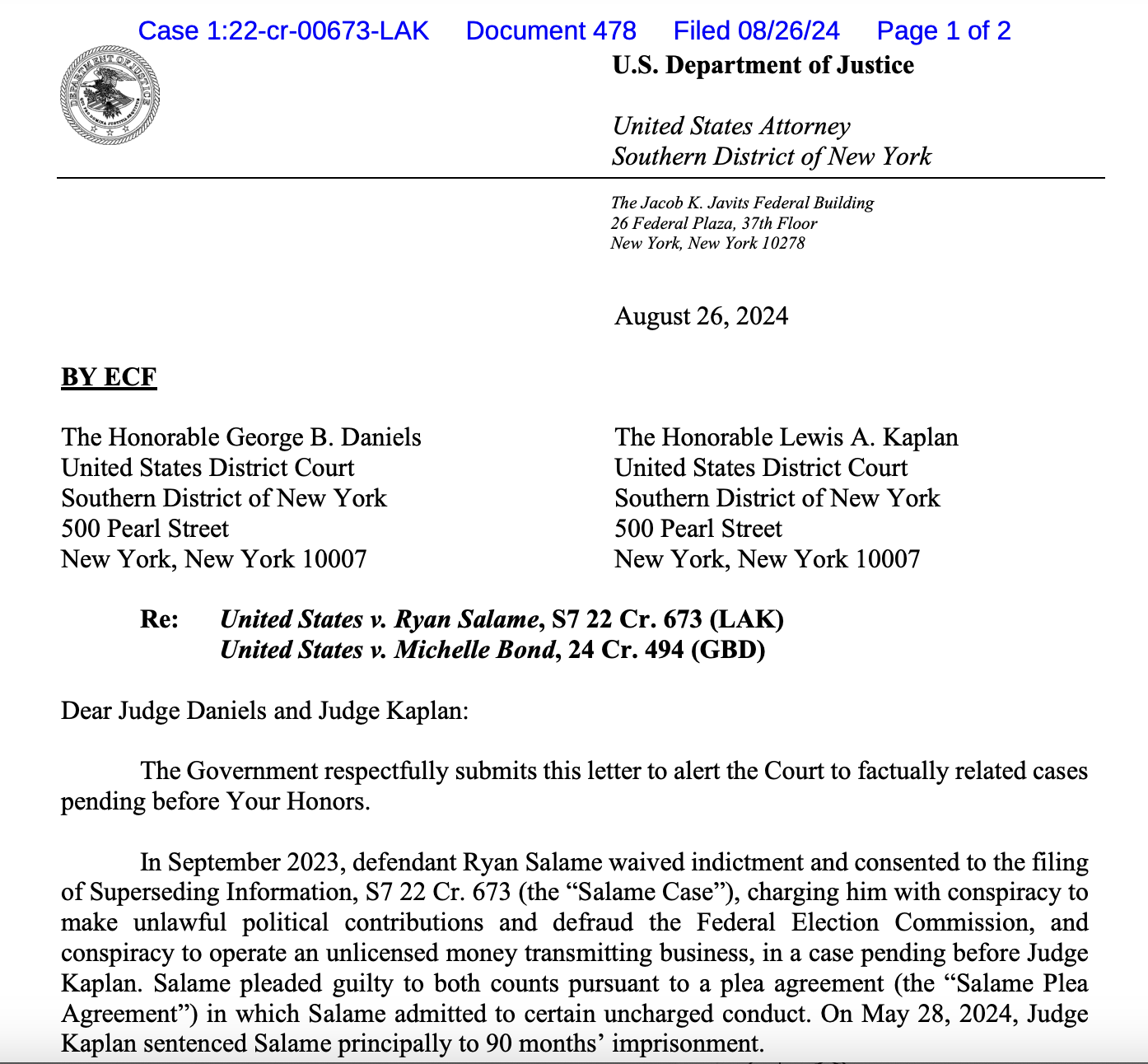 US authorities oppose ex-FTX exec’s motion to void plea deal