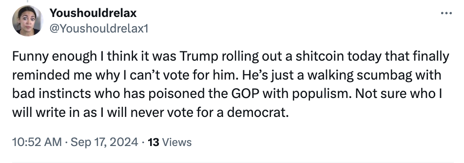 Some pro-crypto Trumpers suggest he ‘lost their votes’ after token launch