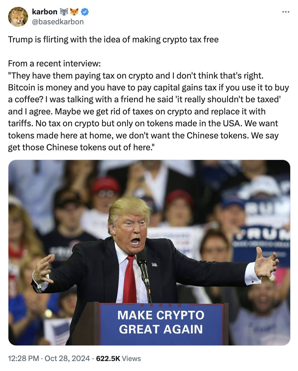 Michael Saylor posts fake quote from Trump on crypto to 3.6M followers