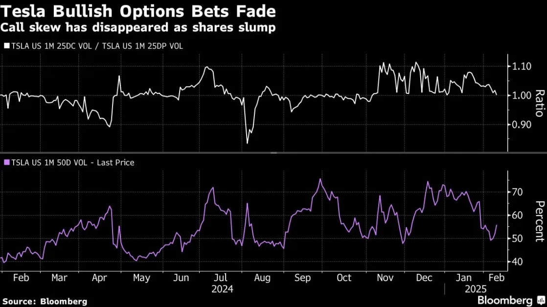 Tesla Unwind Gives Options Traders a Way to Hedge Market Selloff