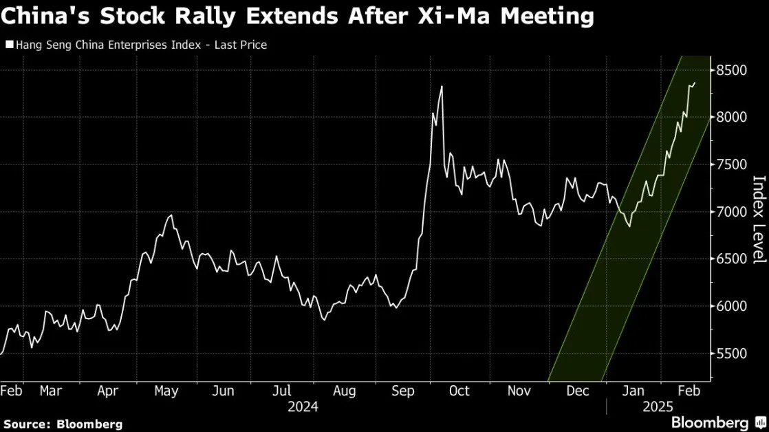 Chinese Stock Rally Resumes as Xi Vows Support for Private Firms