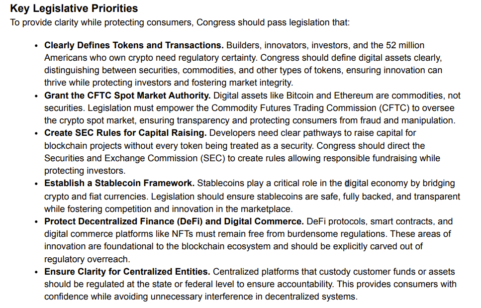 Coinbase asks Congress to grant CFTC spot market authority