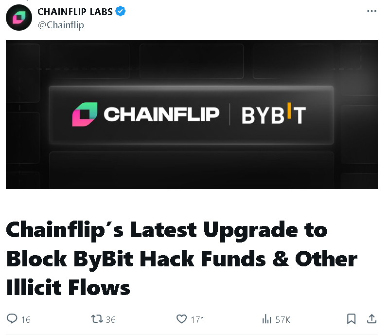 Chainflip locks out Bybit hacker with protocol upgrade