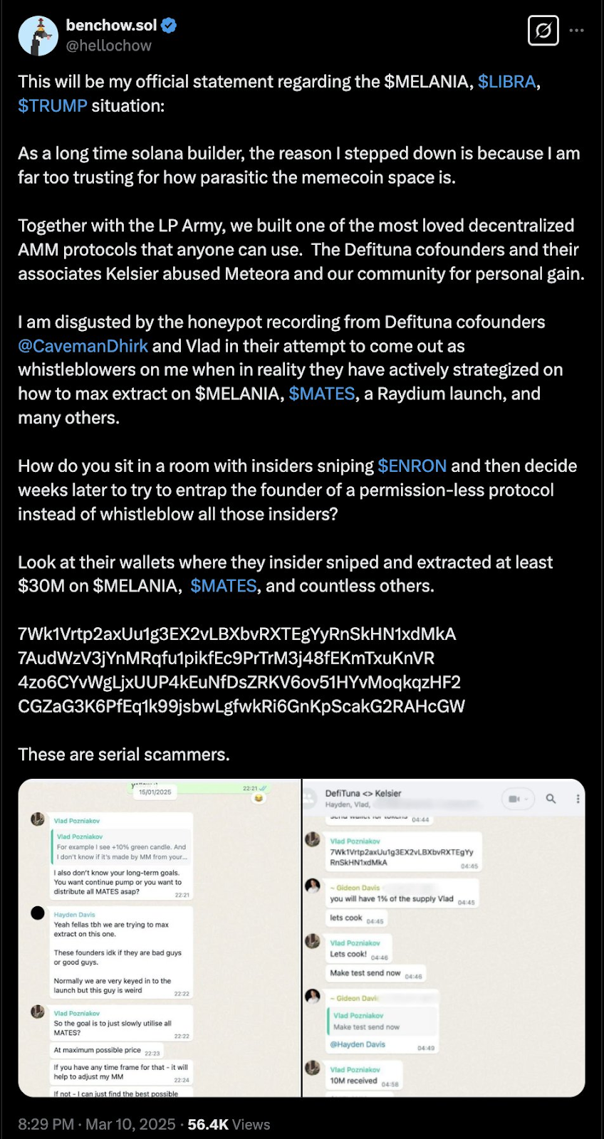 Meteora says co-founder’s X account hacked after ‘parasitic’ memecoin post