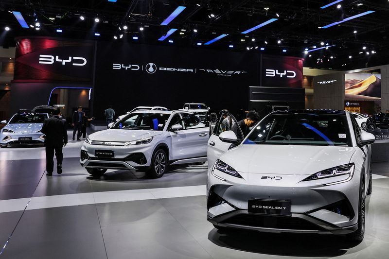 BYD aims to double overseas sales to 800,000 in 2025, chairman tells analysts