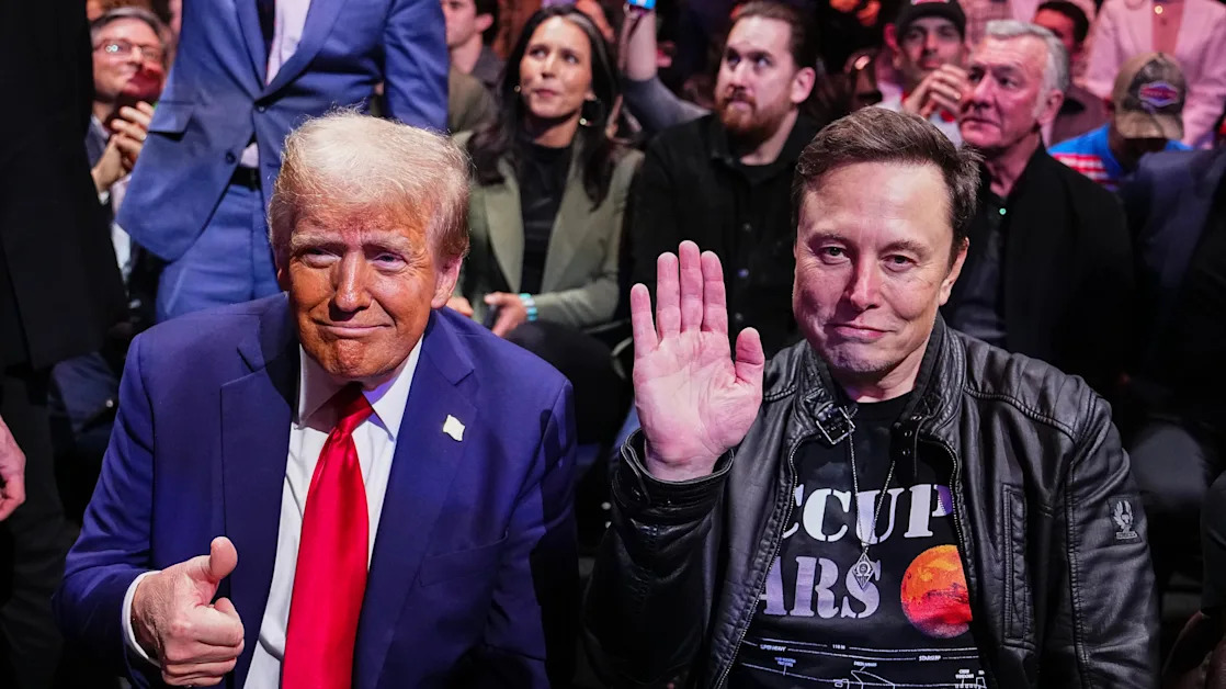 Tesla is soaring after Trump's new tariffs while traditional auto stocks sink