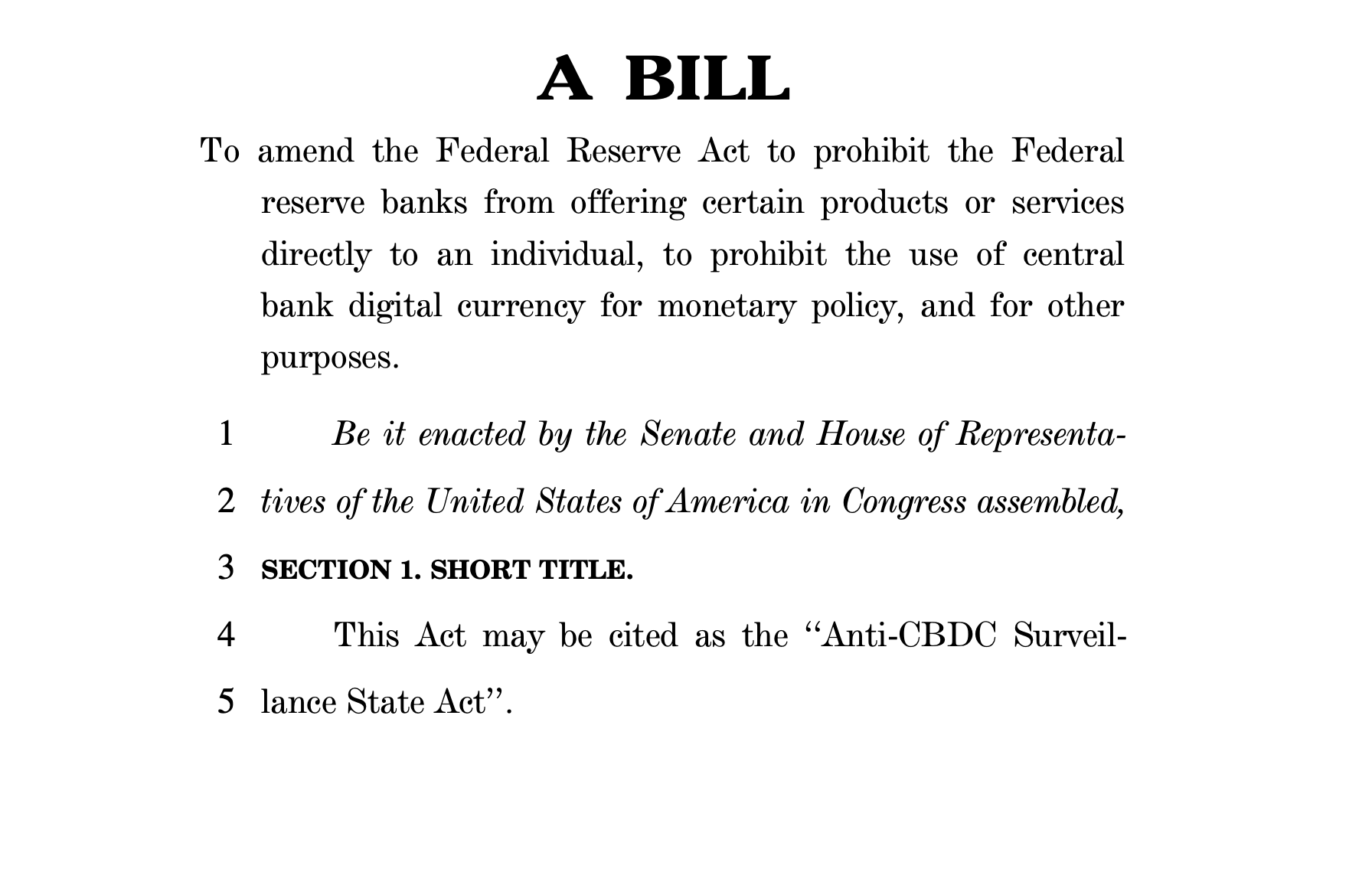 Senator Cruz introduces companion bill to prohibit the Fed from issuing a CBDC