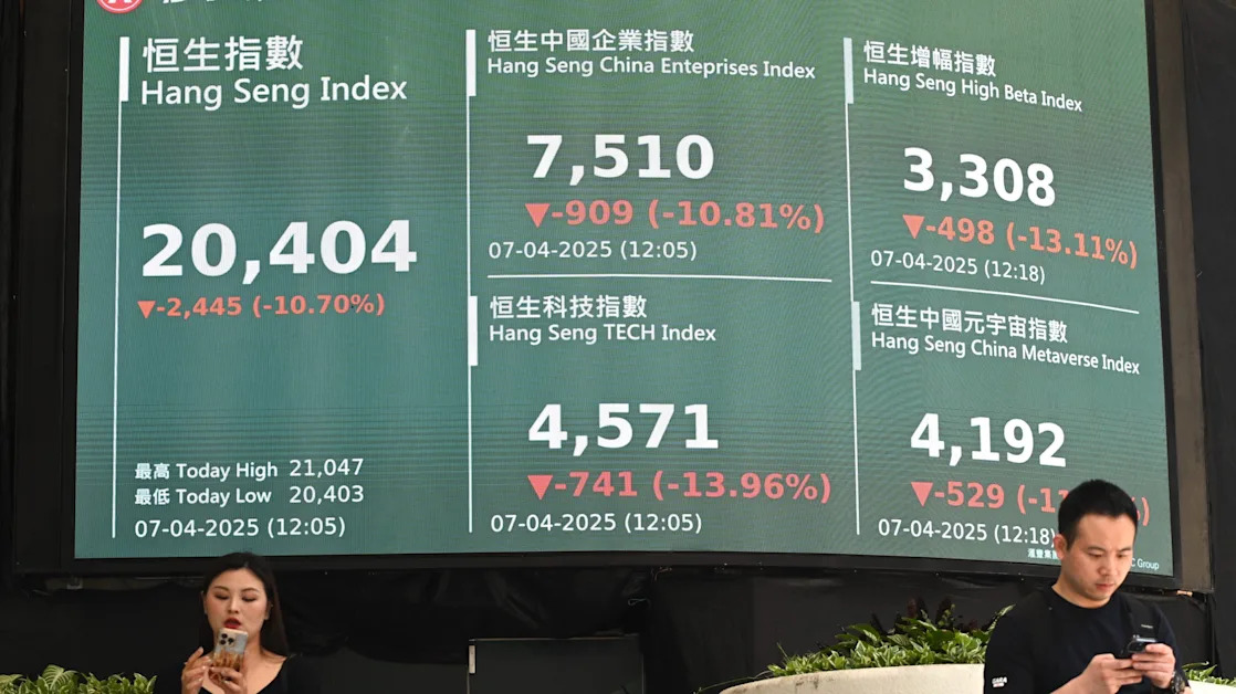 US stocks plunge for a 3rd day as Trump's tariffs slam global markets