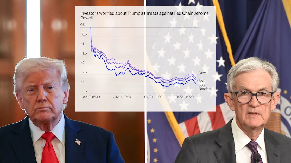 The 'sell America' trade is crushing markets as Trump butts heads with the Fed