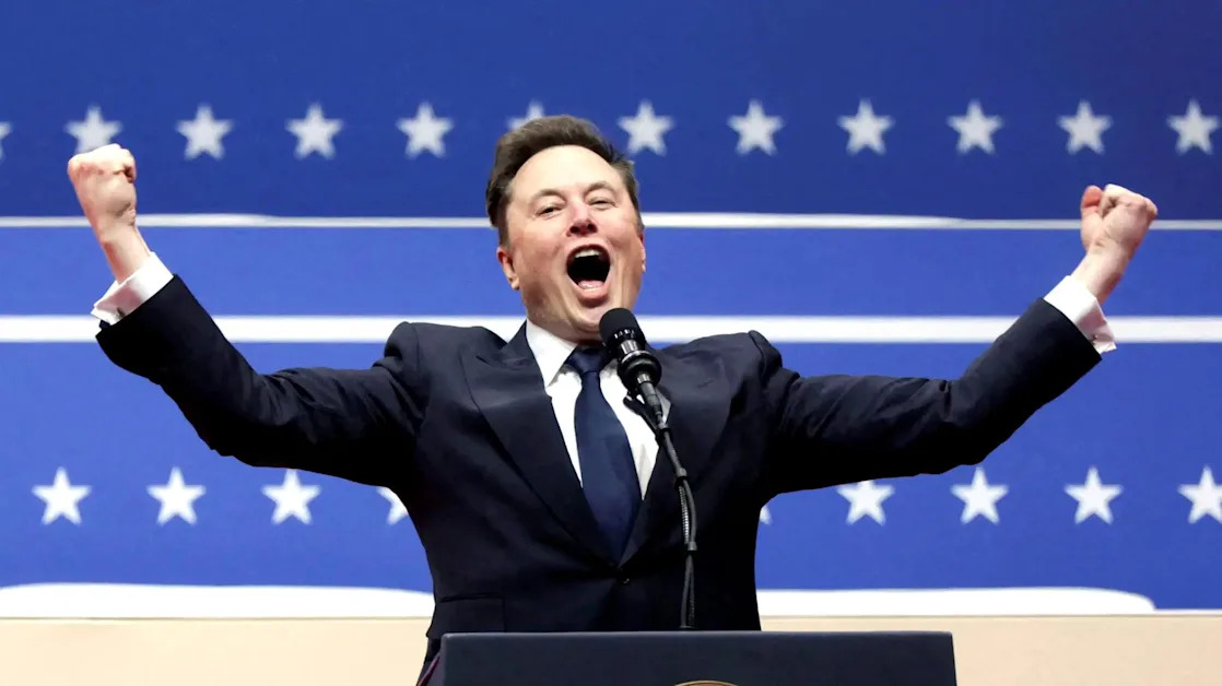 Tesla stock has spiked 20% since Musk said he's stepping back from DOGE