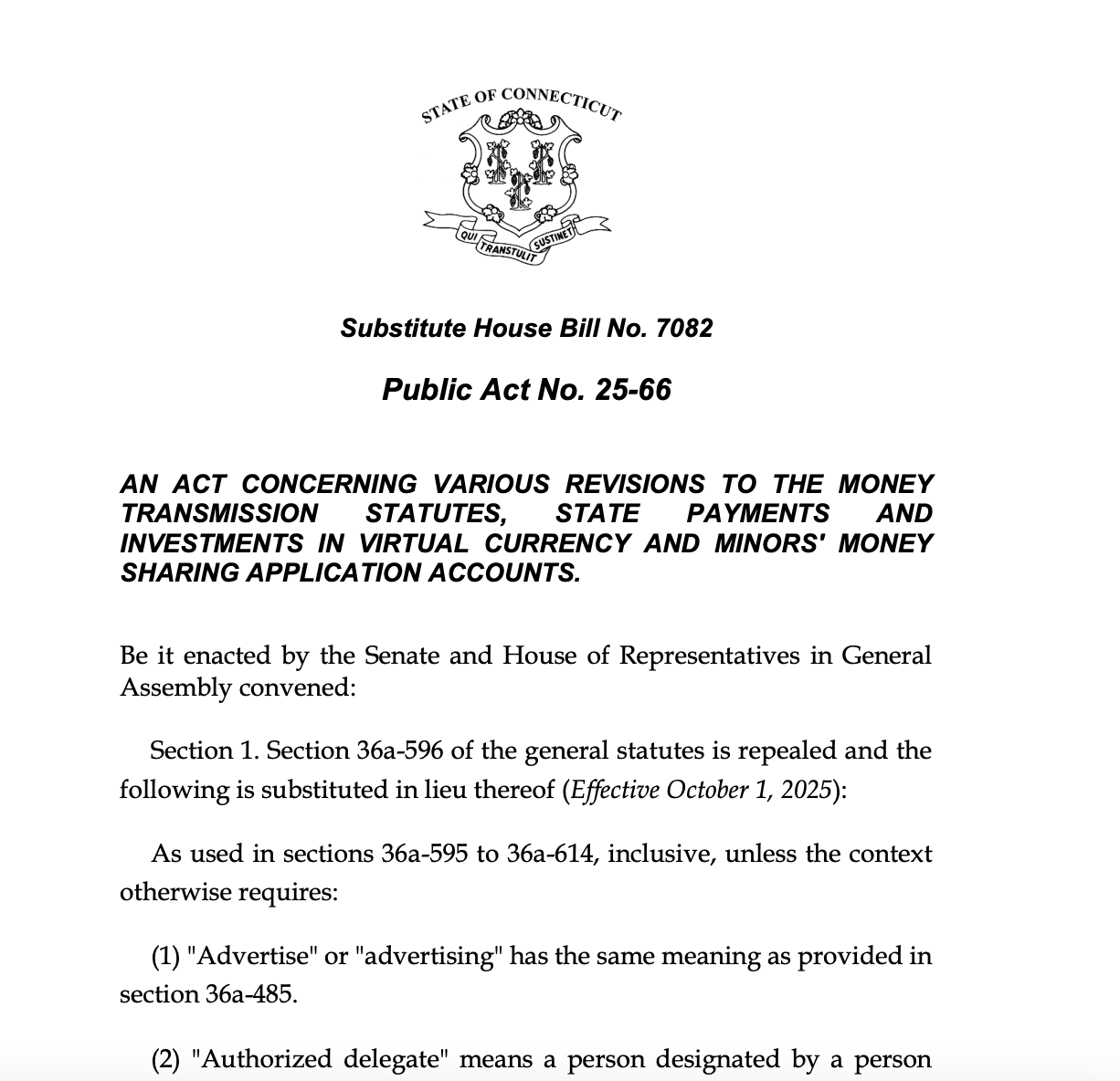 Connecticut governor approves law prohibiting crypto use in government