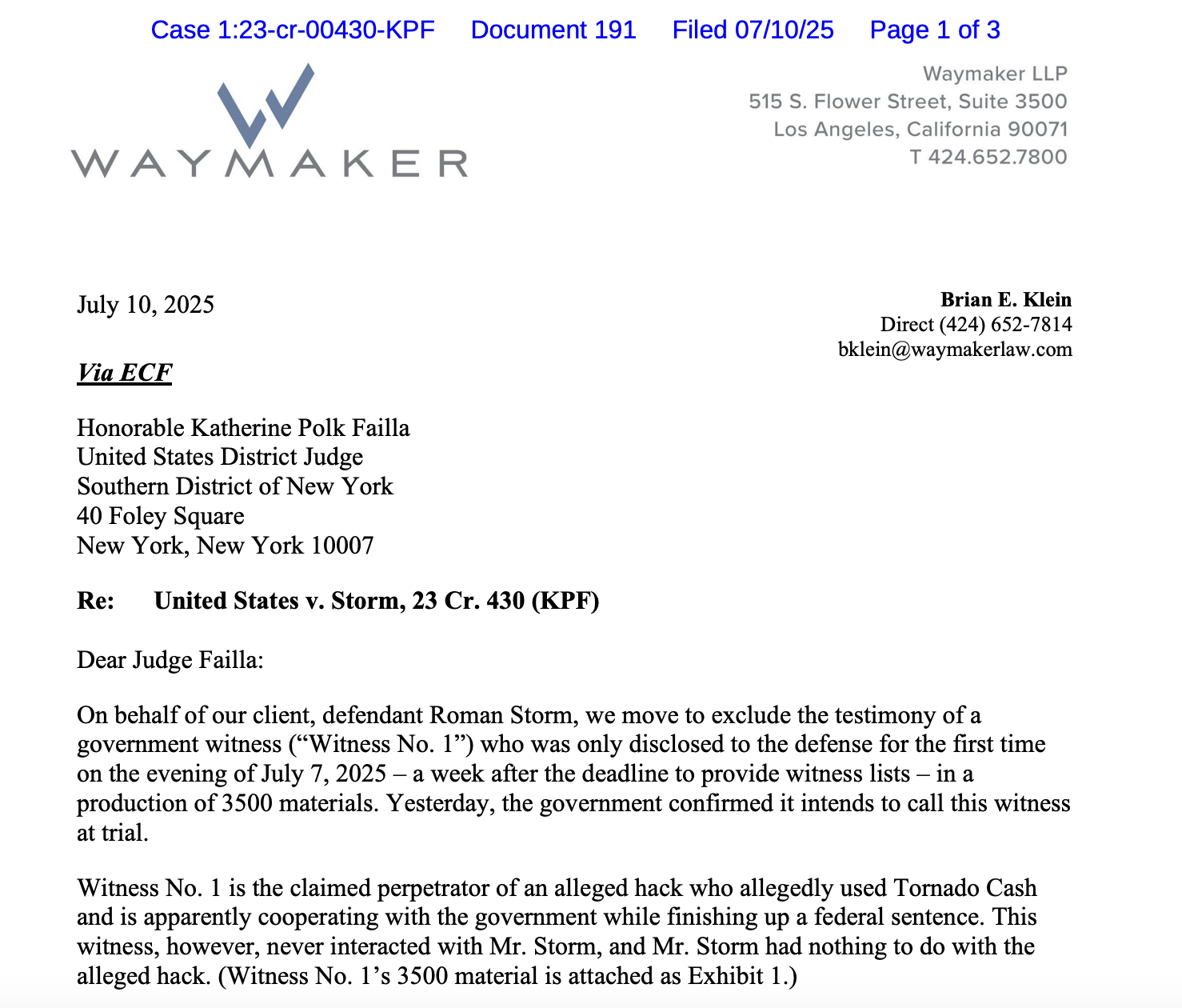 Roman Storm’s lawyers signal continuance if court allows hacker’s testimony